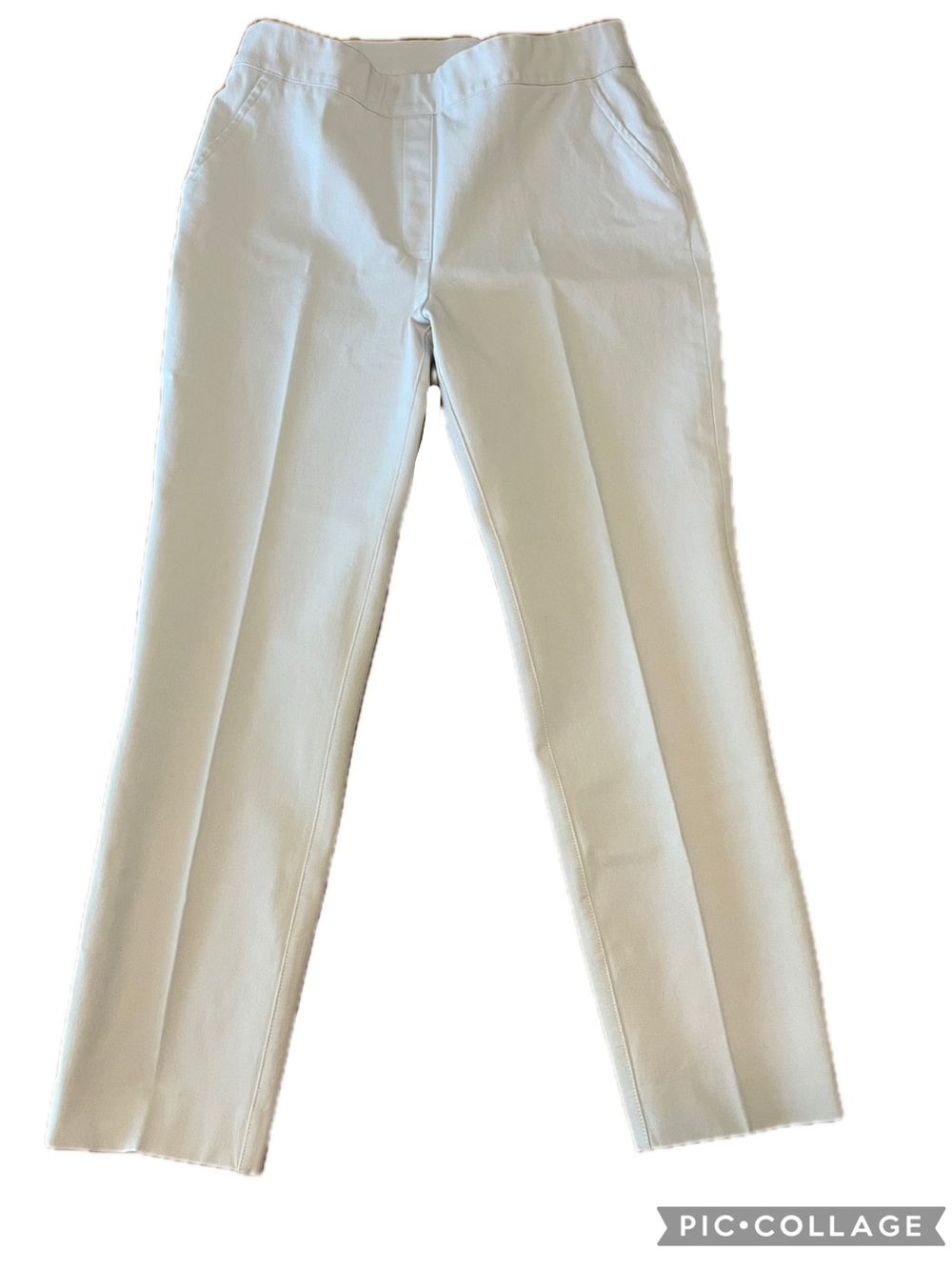 SPANX Classic White On-The-Go Slim Straight Ankle Pants Stretch Twill Size M - Picture 3 of 10